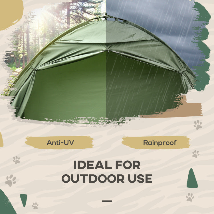 Outsunny Camping Tent Cot, Single Person Folding Cot Combo, Off Ground Tent, Covered Outdoor Bed With Carry Bag For Hiking, Camping