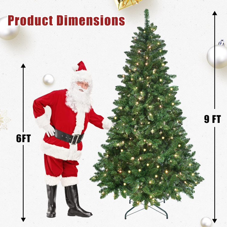 6Ft Green Christmas Tree With 300 Wifi Controlled Rgb Led Lights, 751 Pvc Tips, 38 Light Functions, Music Sync, Hinged Structure & Metal Stand Smart App Controlled Holiday Tree