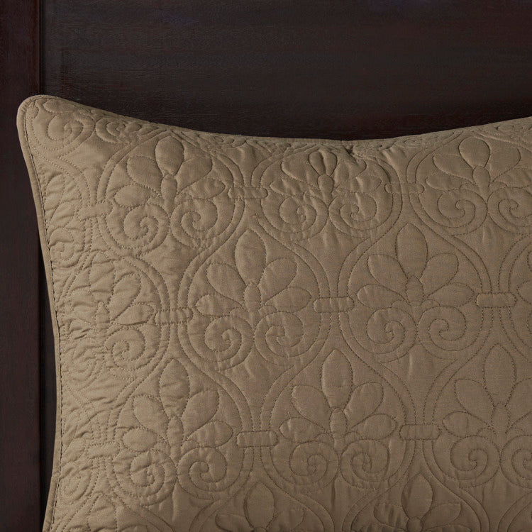 Reversible Bedspread Set Mocha Queen