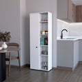 Harman Multistorage Kitchen Pantry With 1 Door And 5 Open Shelves, White