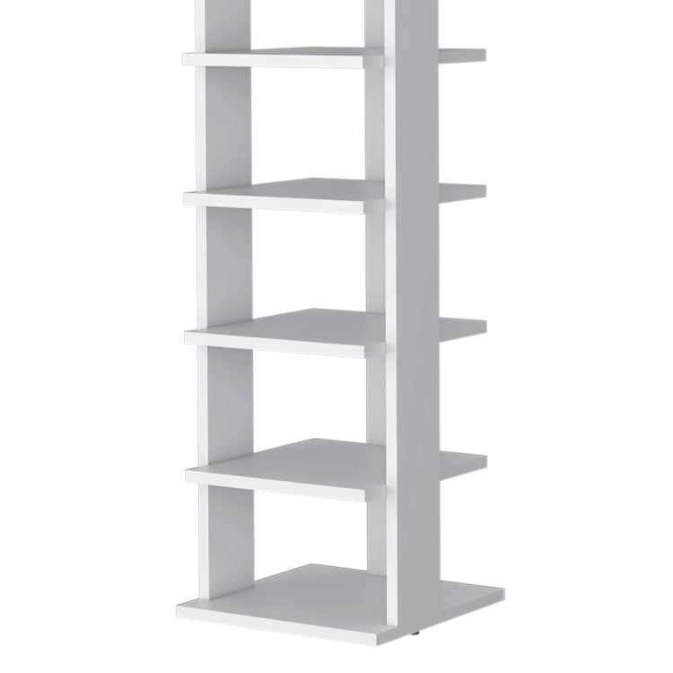 White 7 Tier Tall Vertical Shoe Rack