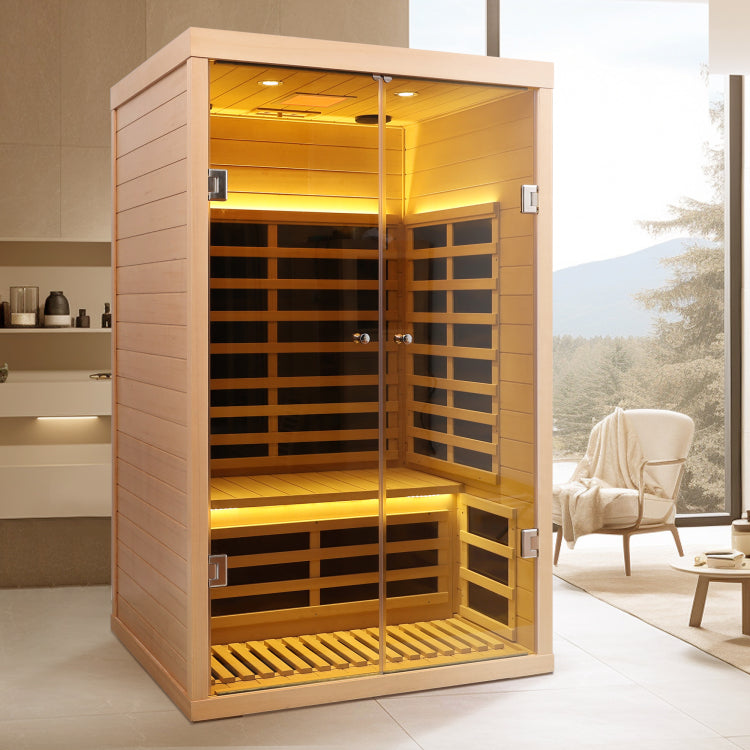 Low Emf Two Person Wide Space Hemlock Double Doors Great Glass Luxury Indoor