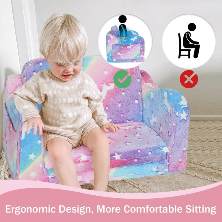 Compression Modular Kids Sofa, Perfect Sleeper Extra Convertible Sofa To Lounger, Comfy 2 In 1 Flip Open Couch Sleeper For Kids Pink Small Sofa