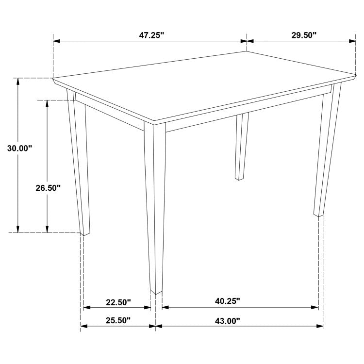 Stan Cappuccino 5 Piece Dining Set