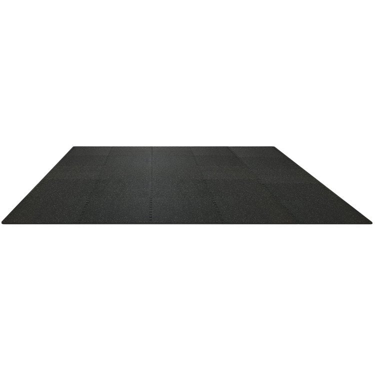 25 Pcs 1 2 Inch Thick Gym Floor Mats, 24" X 24" Eva Foam & Rubber Top Interlocking Workout Floor Mats With 100 Sq.Ft Coverage, Waterproof Exercise Puzzle Flooring For Gym, Home, Garage, Basement