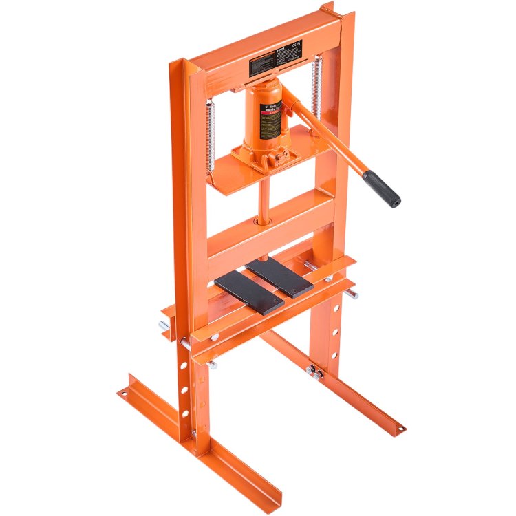 Hydraulic Shop Press, 6 Ton H Frame Hydraulic Garage Shop Floor Press, Adjustable Shop Press With Press Plates, Heavy Duty Hydraulic Press For Garage, Shop, Workshop