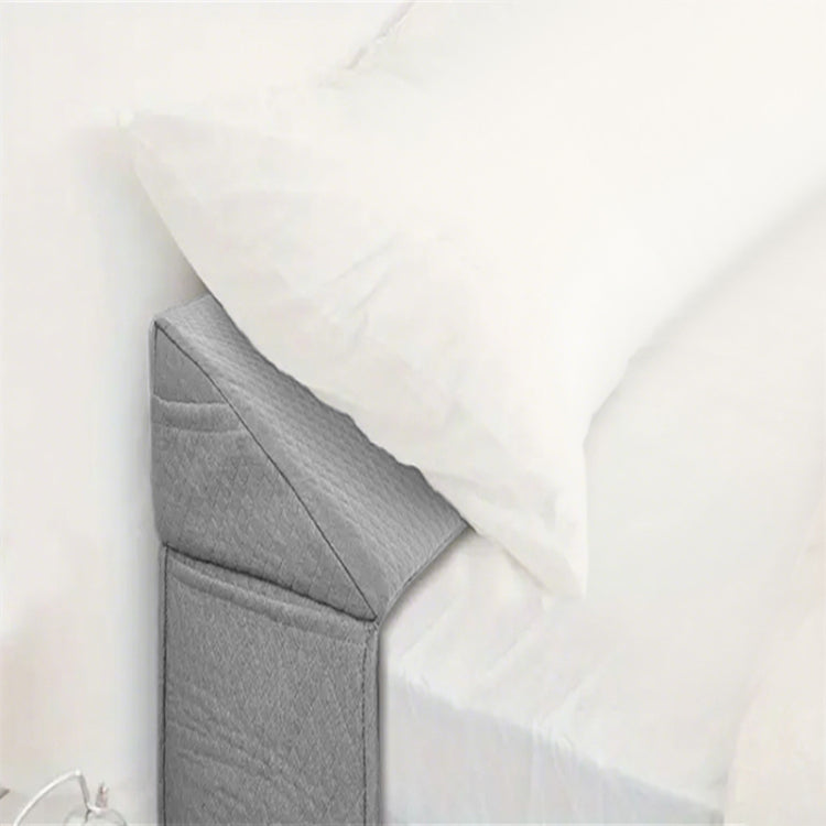 Air Layer Fabric Gap Pillow Grey Diamond Shaped Pocket137*24.5*15Cm