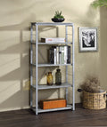 Jurgen Faux Concrete & Silver Finish Bookshelf