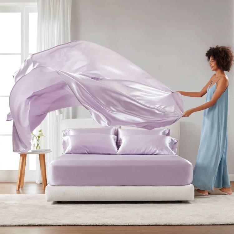 6 Pcs Queen Luxury Sheet Set Lilac