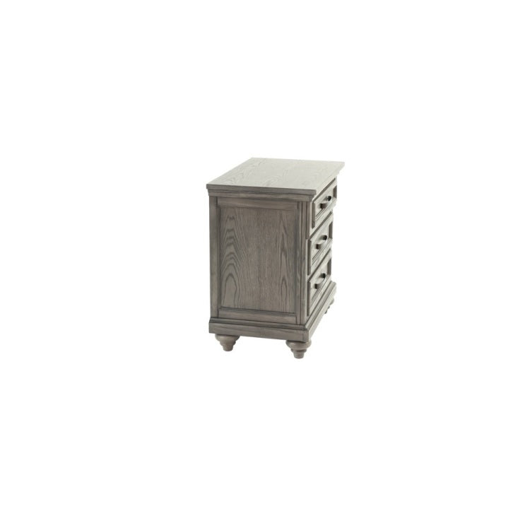 Contemporary Modern Look Antique Gray Oak Finish 1Pc Nightstand Storage Space Bedside Table Oak Veneer Bedroom Furniture