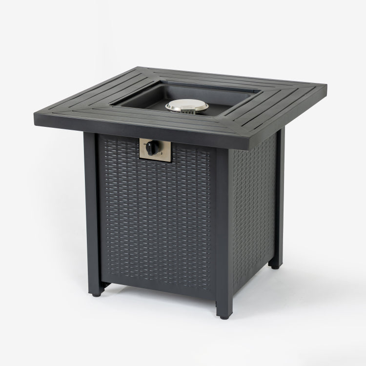 28 Inch Iron Square Propane Fire Pit Table