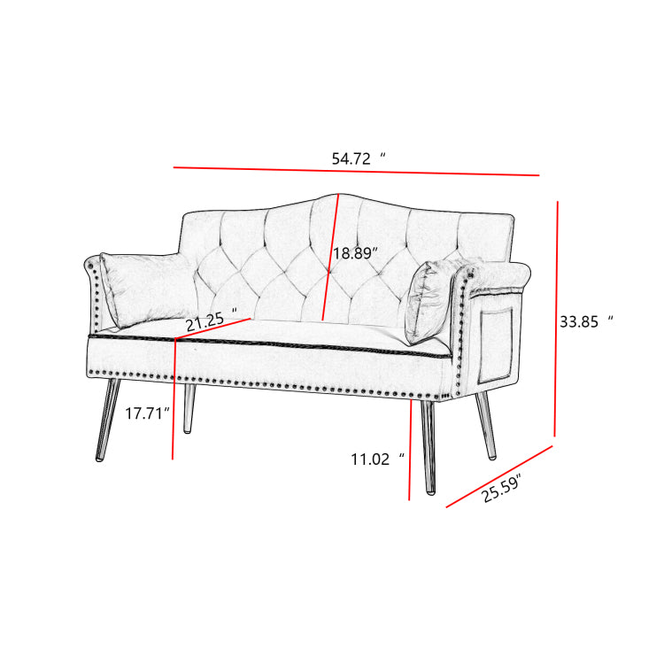 Cream White 2 Seater Sofa