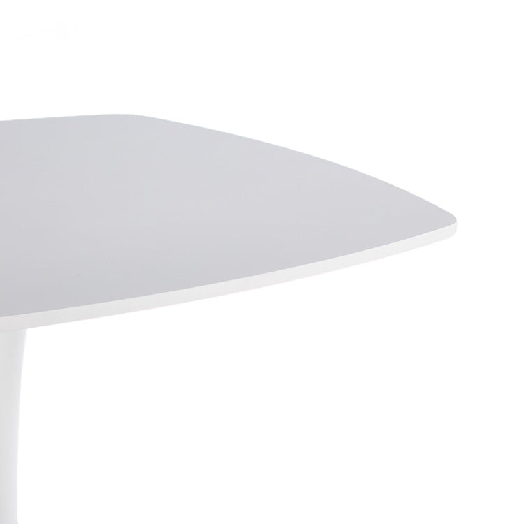 31.5 Inch White Square Dining Table For 2 4 Person, Mid Century Modern Tulip Table With Sturdy Metal Pedestal Base, 0.71" Thickened Mdf Tabletop For Small Space, Apartment, Kitchen, Bistro & Office