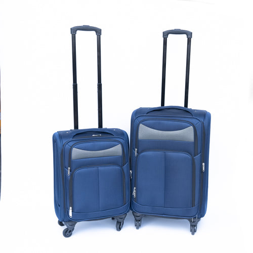 20 24 Two Piece Suitcase Suitcase Set Oxford Trolley Case Without Password Lock Universal Wheel Blue