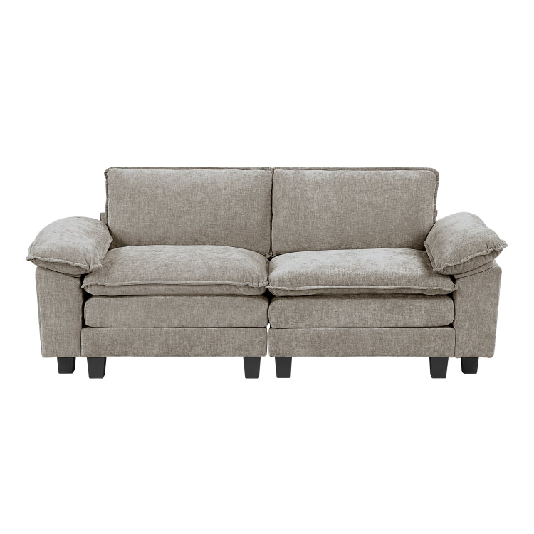 Modern Style Loveseat Plush Comfort Chenille Fabric Upholstery Contemporary Living Room Furniture 1Pc Durable Plywood