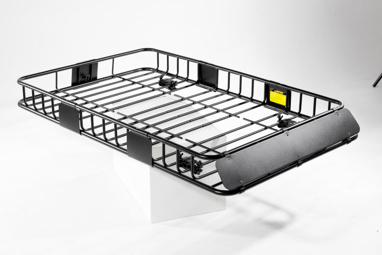 Roof Rack Basket With Net,Rooftop Steel Roof Rack,Cargo Carrier With 250 Lbs Capacity,Extension Black Car Top Luggage Holder 64"X 39" Universal For Suv Wagon Seden