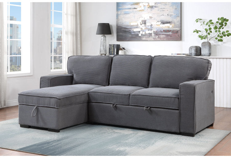 Territory Light Grey Pull Out Sofa Bed