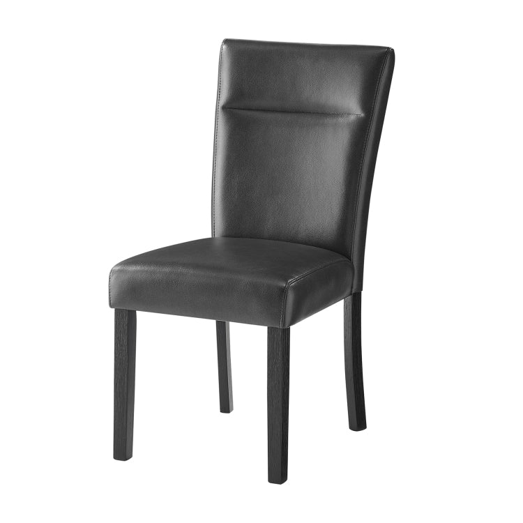 Black Dining Table And 4 Charcoal Dining Chairs