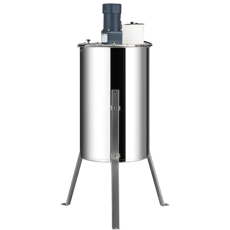 Electric Honey Extractor, 2 4 Frames Honey Spinner Extractor, Stainless Steel Beekeeping Extraction, Apiary Centrifuge Equipment With Height Adjustable Stand, Honeycomb Drum Spinner With Lid