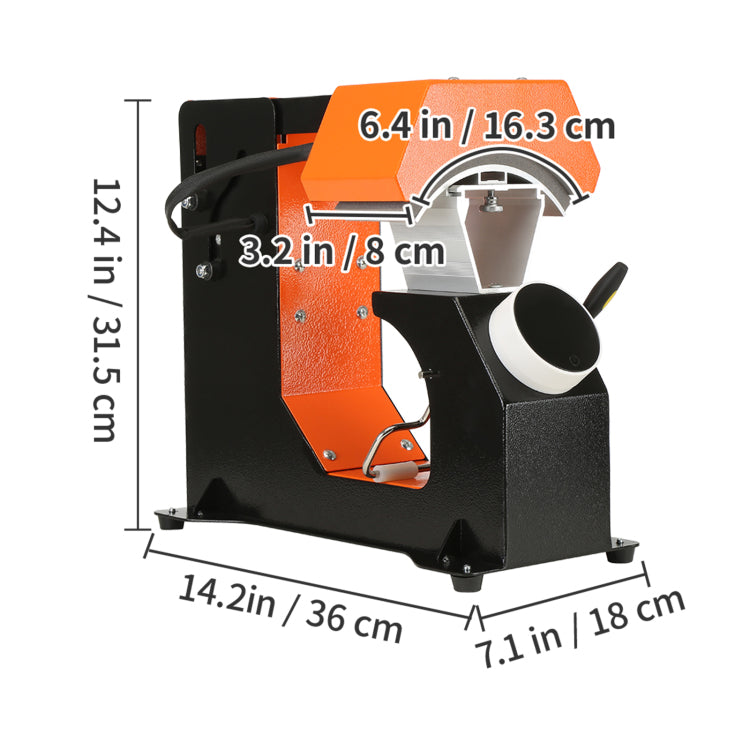 3 In 1 Auto Hat Heat Press With 3Pcs Interchangeable Platens 6.6" X 2.7", 6.6" X 3.8", 6.1" X 3" , Automatic Release&Press Knob Style Digital Control Panel, Heat Transfer Printing For Caps