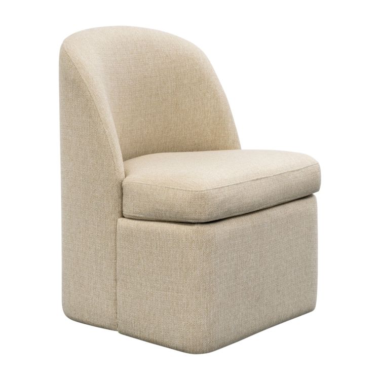 Dining Chair With Castors, Taupe