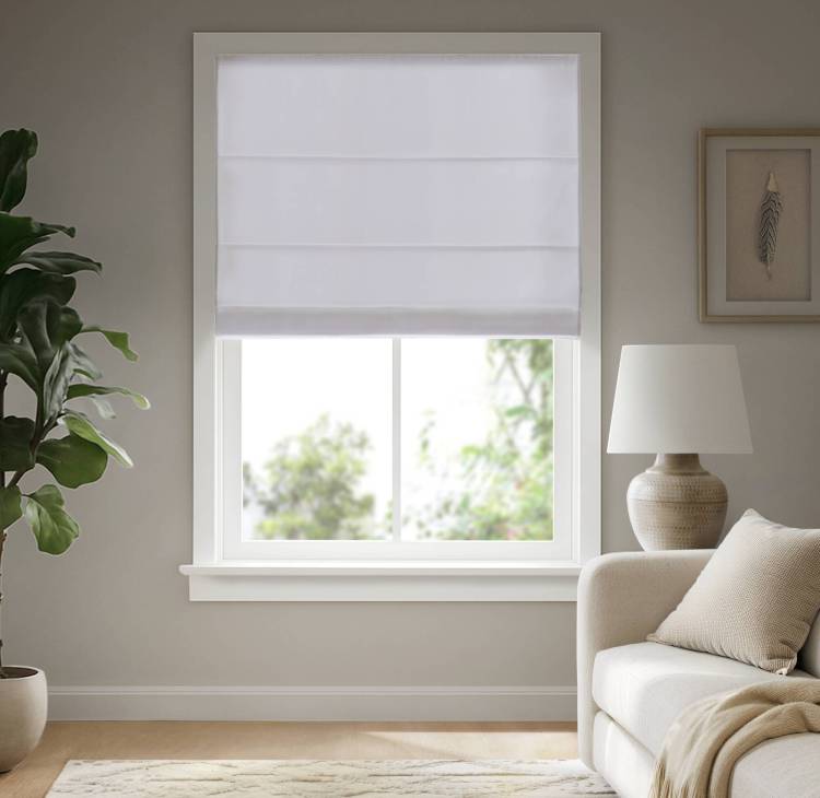 1Pc 33X64" Cordless Roman Blind Fabric