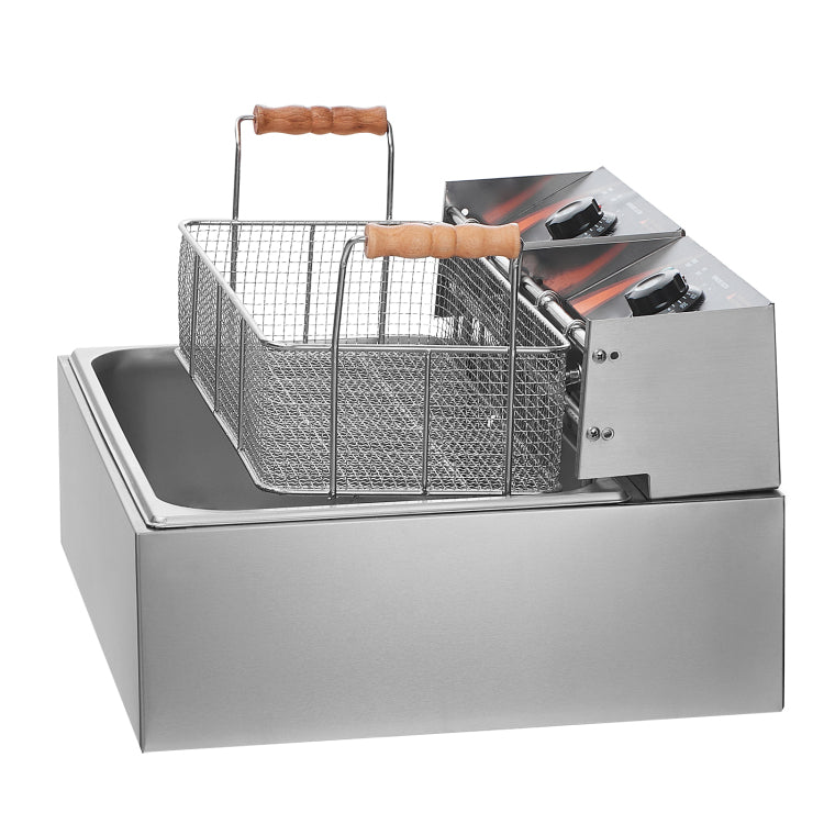 Commercial Electric Deep Fryer Countertop Deep Fryer 3000W 18Qt 17L