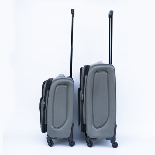 20 24 Two Piece Suitcase Suitcase Set Oxford Trolley Case Without Password Lock Universal Wheel Gray