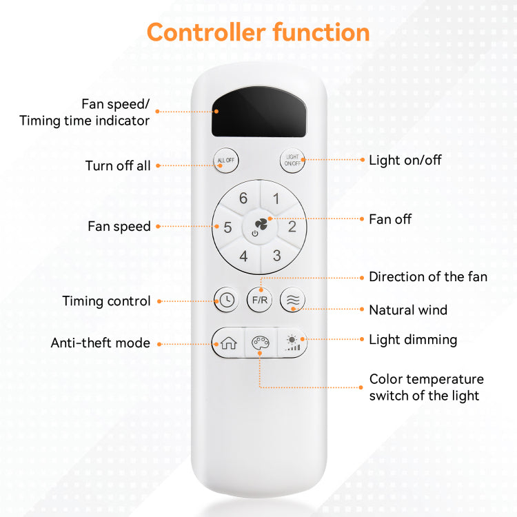 42 Inch Flush Mount S With Led Light 22W And Remote Control 5 Abs Fan Blades For Bedroom