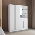 Kamelot Armoire With Double Doors, Hanging Rod And Interior Shelves, White