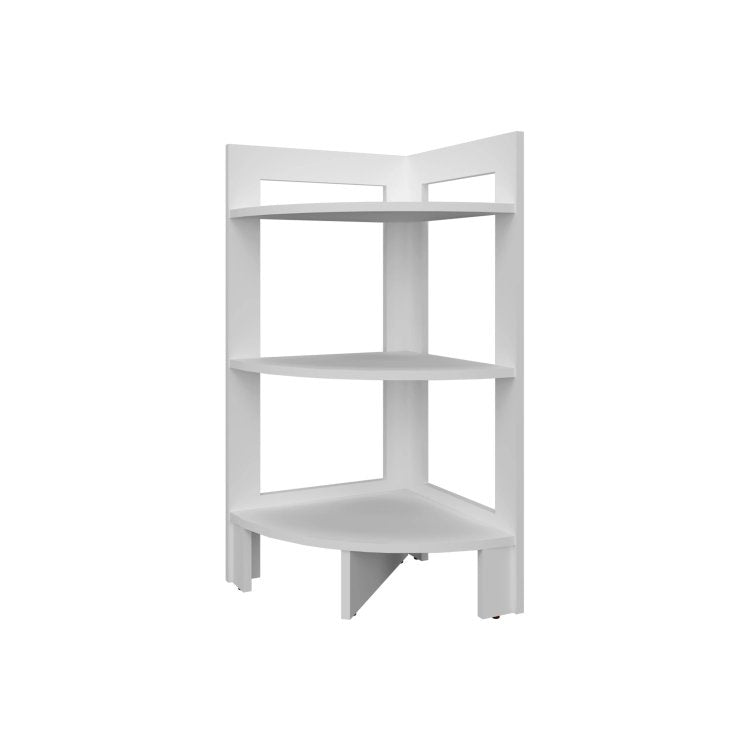 White Corner Shelf With 3 Shelf