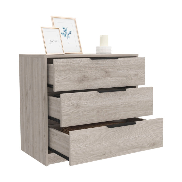Kaia 3 Drawers Dresser, Superior Top Light Gray