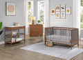 Pixie Zen 3 In 1 Crib In Walnut Charcoal