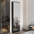 Ruan Xl Shoe Rack, Mirror, Five Interior Shelves, Single Door Cabinet