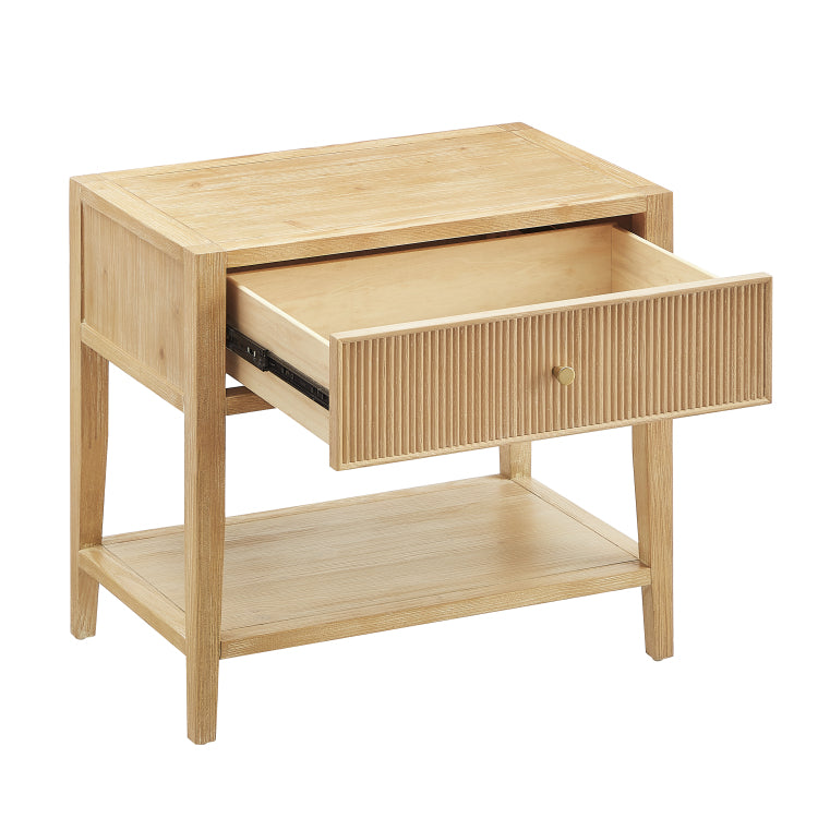 Fleur Natural 1 Drawer Nightstand