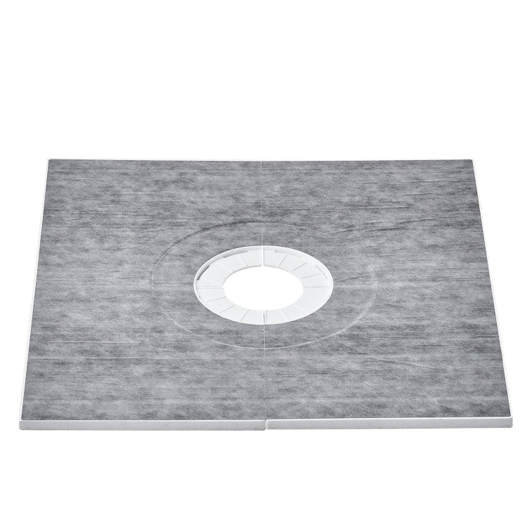 Shower Curb Kit, 36"X36" Shower Pan Kit With 6.3" Central Drain, Lightweight Eps Shower Installation Kits With 2 Waterproof Cloths, Shower Pan Slope Sticks Fit For Bathroom