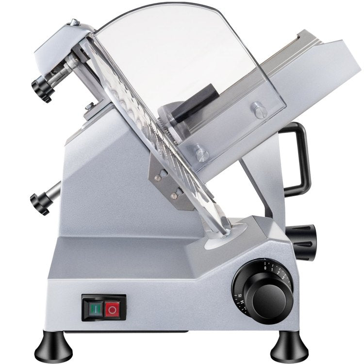 240W Commercial Meat Slicer, Electric Deli Food Slicer, 10" Carbon Steel Blade Electric Food Slicer, 350 400Rpm Meat Slicer, 0 0.47 Inch Thickness Adjustable For Commercial And Home Use