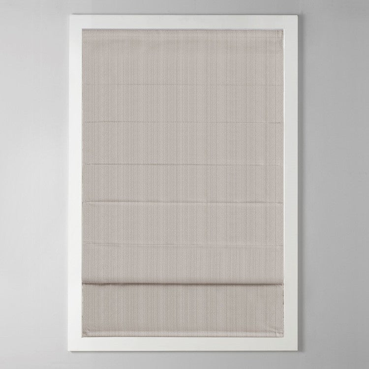 Basketweave Room Darkening Cordless Roman Shade