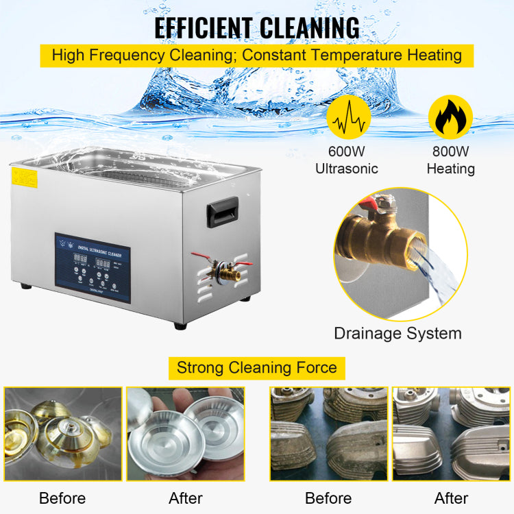 30L Ultrasonic Cleaner 28 40Khz Dual Frequency Professional Ultrasonic Parts Cleaner With Heater Timer For Parts Dental Instruments Cleaning