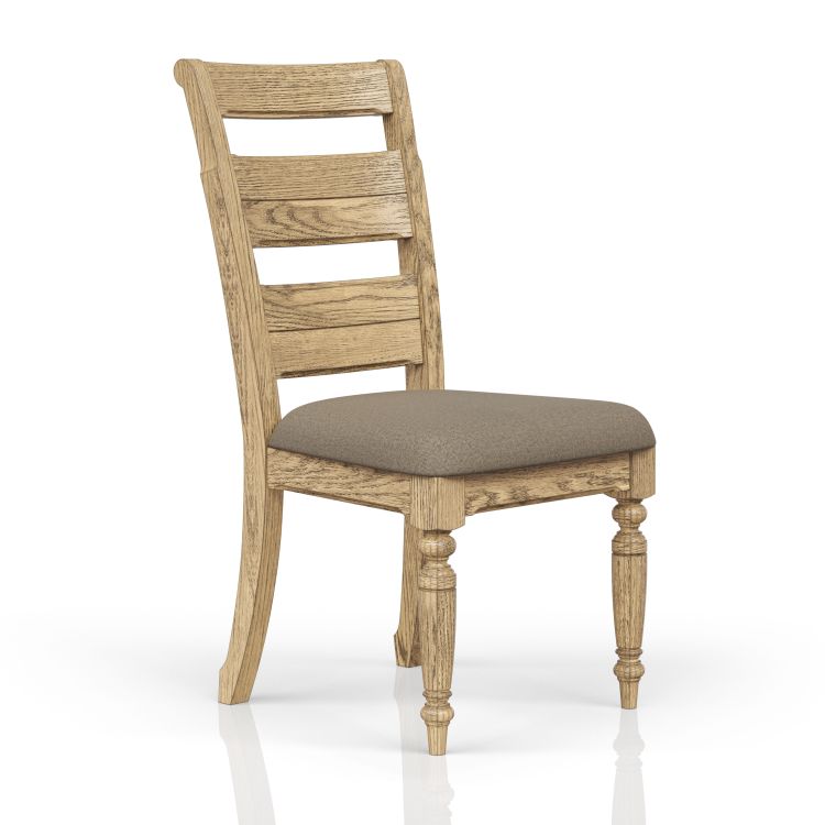 Ladder Back Side Chair Caramel Finish Set Of 2