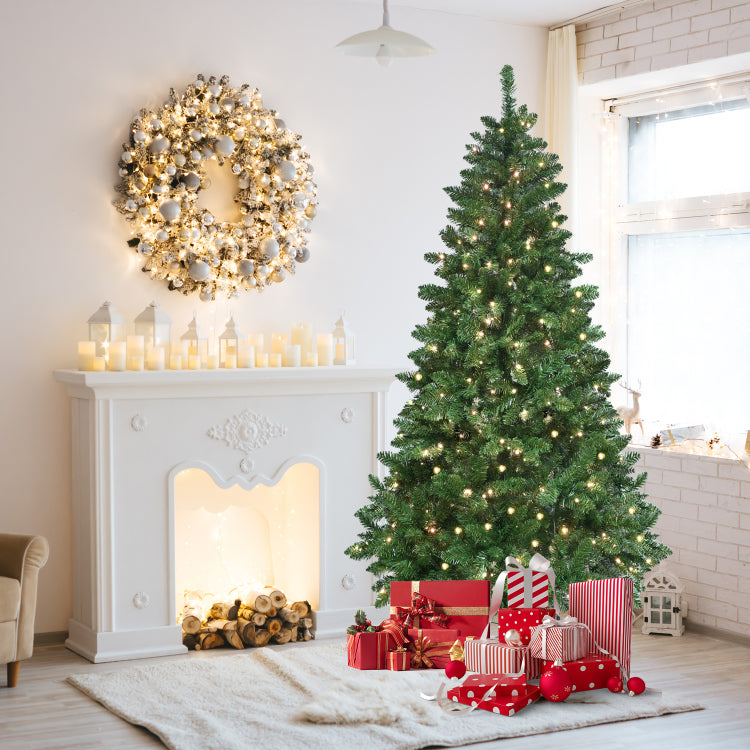 6Ft Green Christmas Tree With 300 Wifi Controlled Rgb Led Lights, 751 Pvc Tips, 38 Light Functions, Music Sync, Hinged Structure & Metal Stand Smart App Controlled Holiday Tree