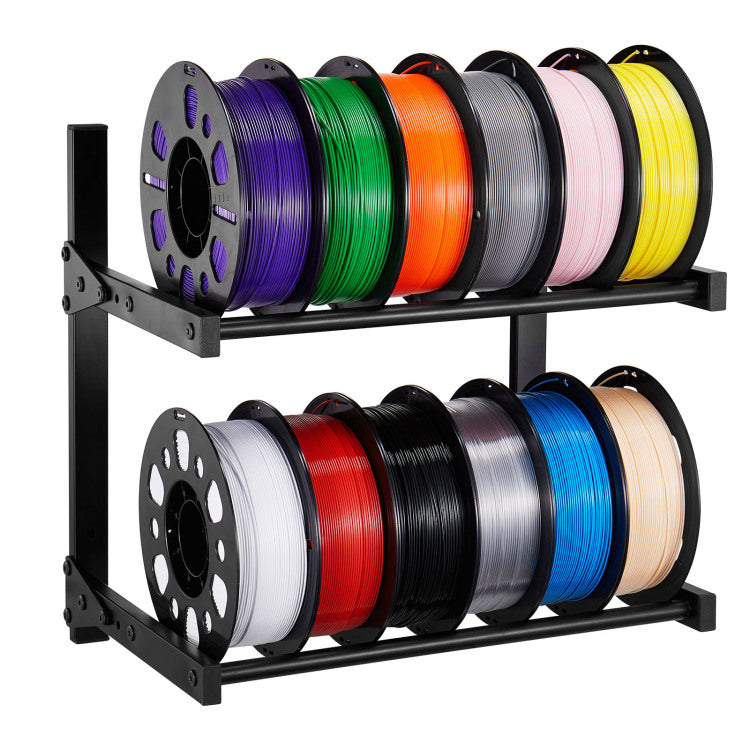 Wall Mount Printer Filament Storage Rack 2 Tier Filament Spool Holder Rack