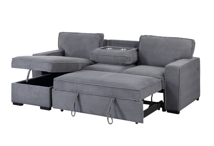 Territory Light Grey Pull Out Sofa Bed