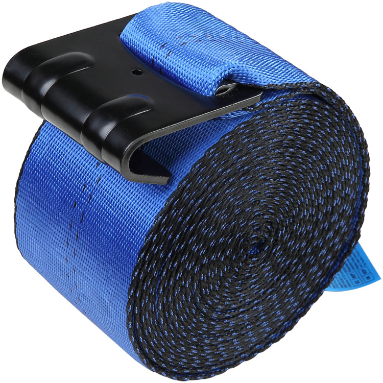 Winch Straps, 4" X 30', 6000 Lbs Load Capacity, 18000 Lbs Breaking Strength, Truck Straps With Flat Hook, Flatbed Tie Downs Cargo Control For Trailers, Farms, Rescues, Tree Saver, Blue 10 Pack