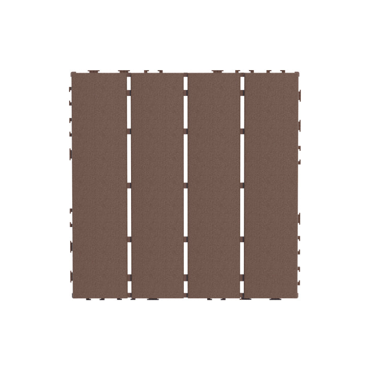 Plastic Interlocking Deck Tiles,44 Pack Patio Deck Tiles,12"X12" Square Waterproof Outdoor All Weather Use, Patio Decking Tiles For Poolside Balcony Backyard, Brown
