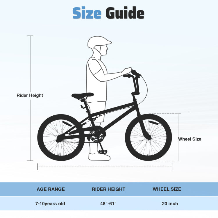 Freestyle Kids Bike 20 Inch Single Speed Children'S Bicycle For Boys Girls Age 7 Years