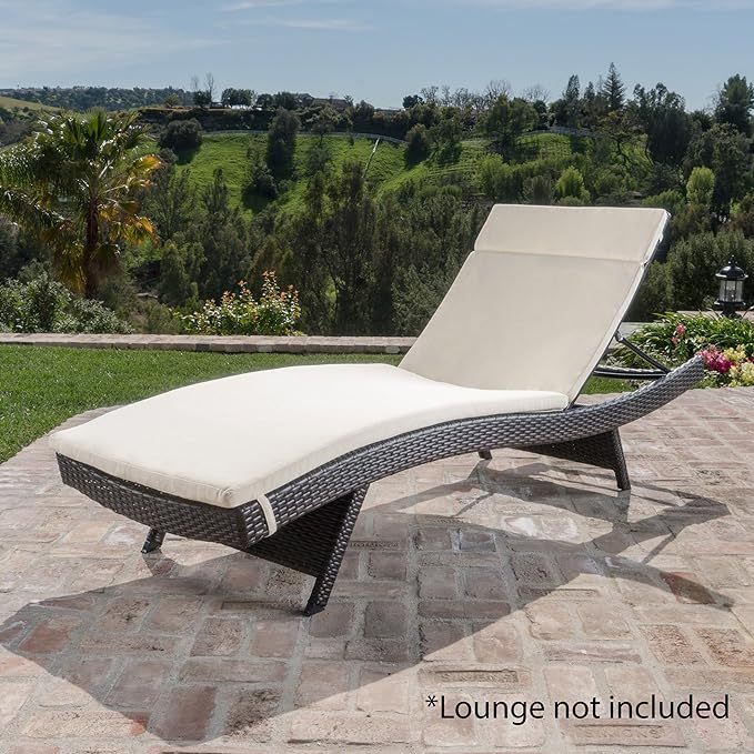 52005.00Cush 1Pcs Salem Outdoor Chaise Lounge Cushion Without Chaise Lounge