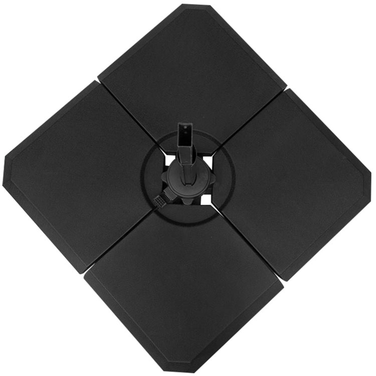 Outsunny 4 Piece Heavy Duty Cantilever Offset Umbrella Stand Base Weight, 264 Lb. Capacity, Easy To Fill With Water Or Sand