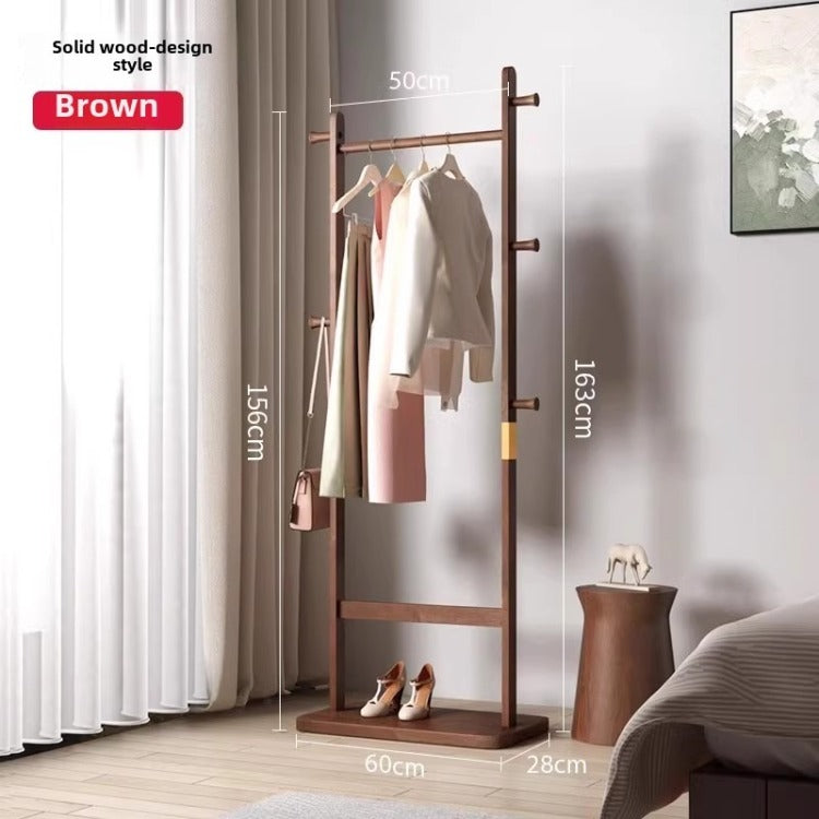 Coat Racks Solid Wood Hanger 23.6* 11*71In Solid Environmental Protection Easy To Assemble Beautiful Can Be Placed In The Bedroom Entrance Living Room Walnut