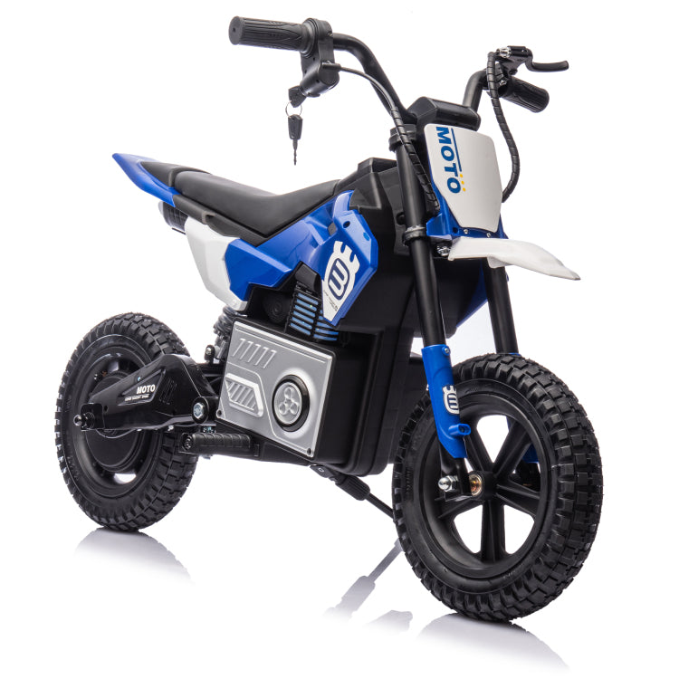 24V Kids Ride On Electric Toy Motocross Motorcycle,200W High Speed Hub Motor,Rear Wheel Shock Absorber,Adjustable Speed,Led Lamp,Bluetooth,Music,Speeds 3.11 9.32Mph For Kids Aged 5 12